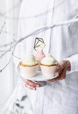 Cupcake wrappers, ljusrosa, 6-pack