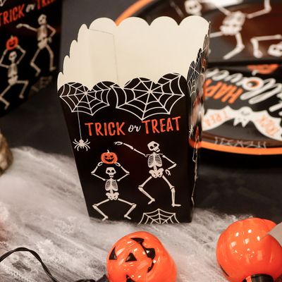 Popcornbox, Halloween, Skelett, 8-pack