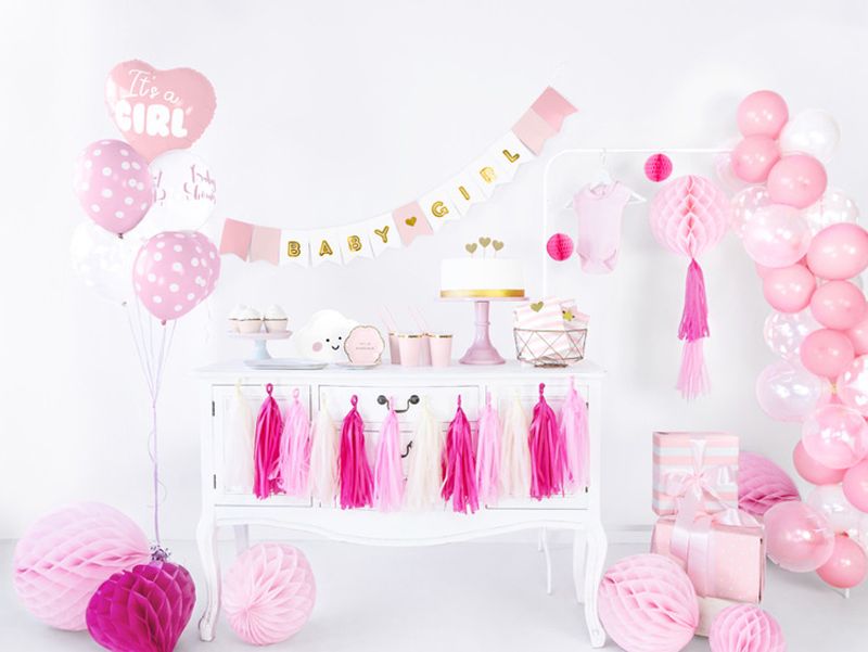 Folieballong, Its a girl, rosa