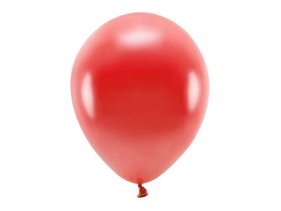 Ballong EKO, metallic röd, 10-pack