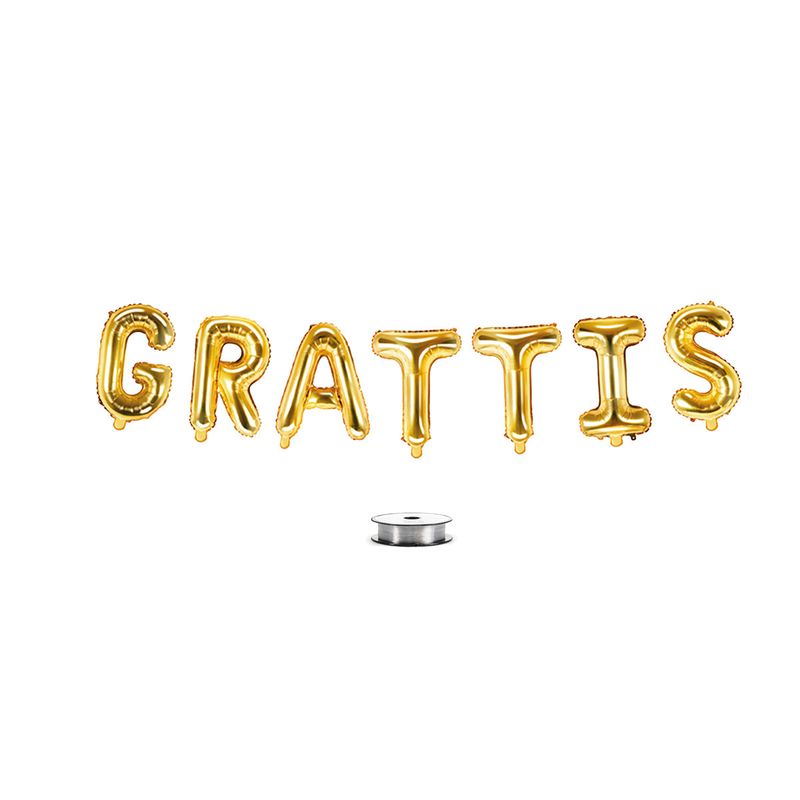 Bokstavsballonger grattis