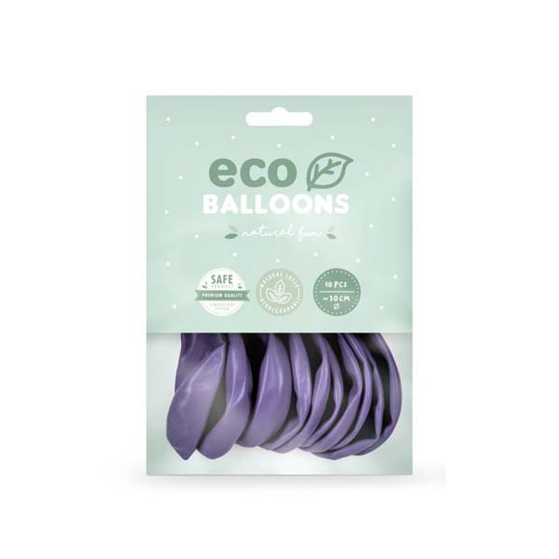 Ballong EKO, metallic lavendel, 10-pack