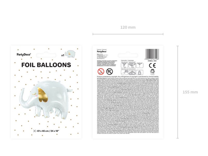 Folieballong, elefant