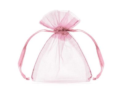 Organzapåsar, rosa, 10-pack