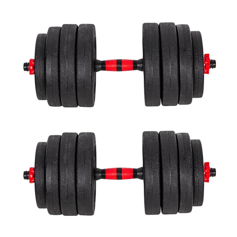 Skivstång och hantelset 40 kg