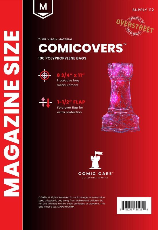 COMICARE MAGAZINE PP BAGS (PACK OF 100)