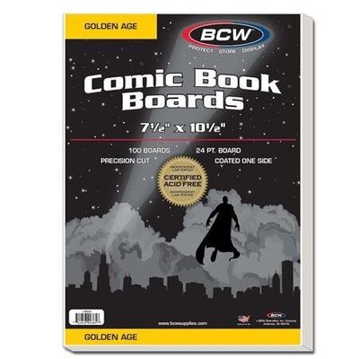 BCW GOLDEN COMIC BACKING BOARDS (PACK OF 100)