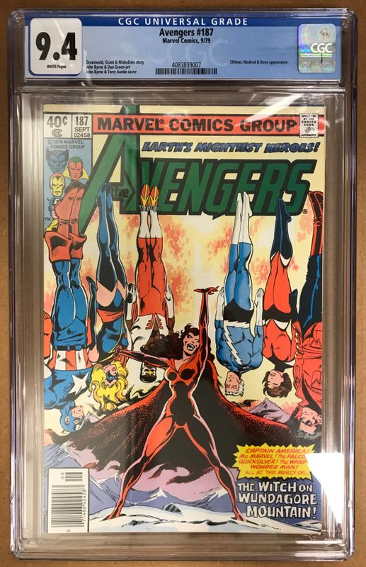 CGC 9,4 AVENGERS #187