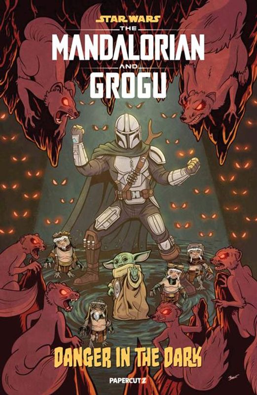 STAR WARS THE MANDALORIAN AND GROGU DANGER IN THE DARK (ONE-SHOT) CVR A BRENT SCHOONOVER