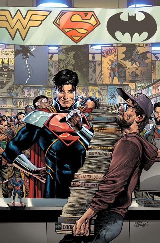 SUPERMAN #40 CVR D EDDY BARROWS CARD STOCK VAR