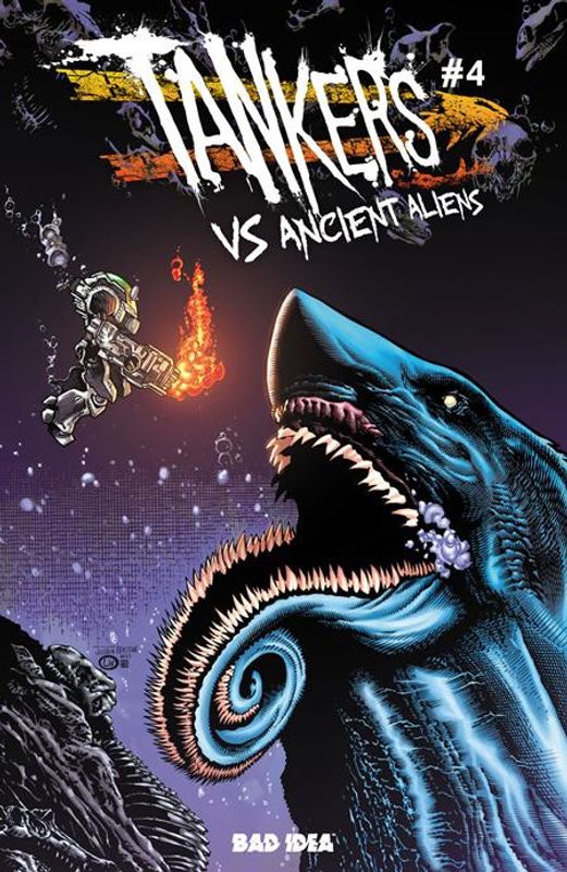 TANKERS VS ANCIENT ALIENS #4 (OF 4) CVR B JOSHUA DERSTINE & JOHN LIVESAY VAR