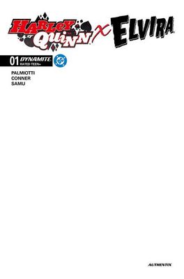 HARLEY QUINN X ELVIRA #1 CVR J BLANK AUTHENTIX