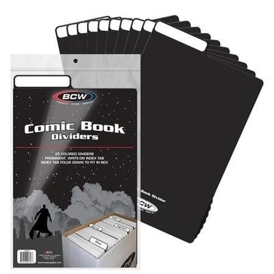 BCW COMIC BOOK DIVIDERS BLACK (25 PACK)