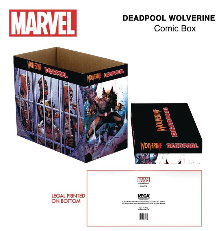 MARVEL WOLVERINE & DEADPOOL 5PK SHORT COMIC STORAGE BOX