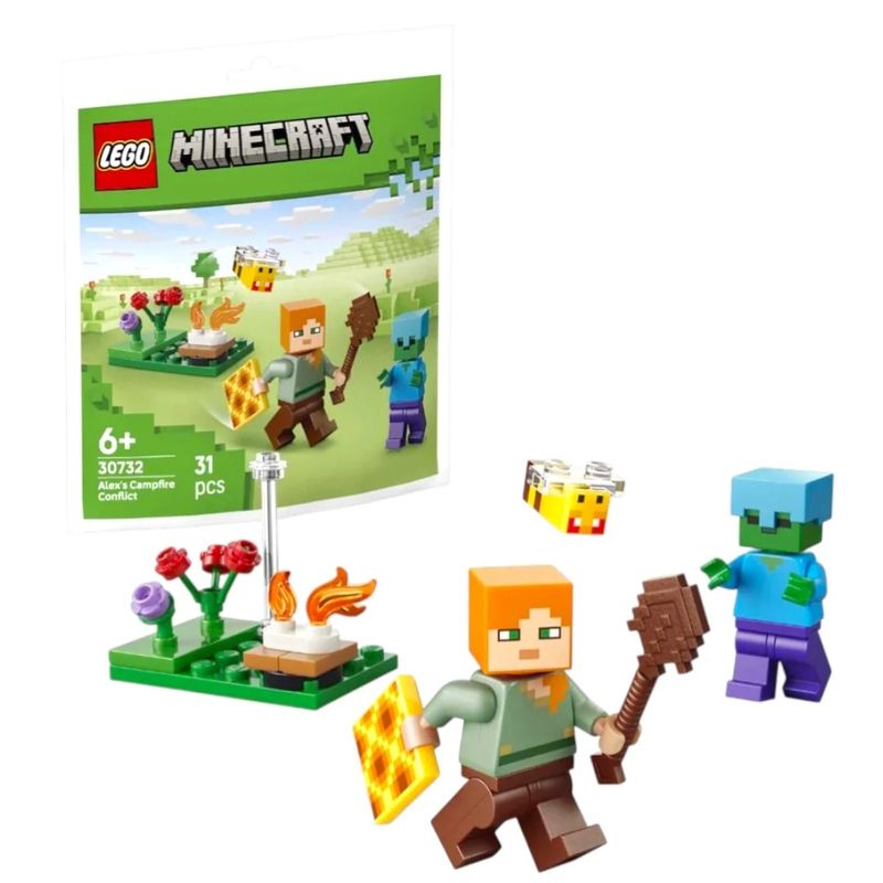 Lego Minecraft Alex's Campfire Conflic