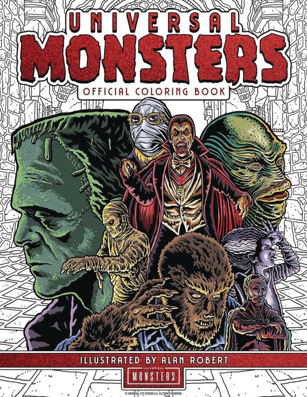 UNIVERSAL MONSTERS OFFICIAL COLORING BOOK SC