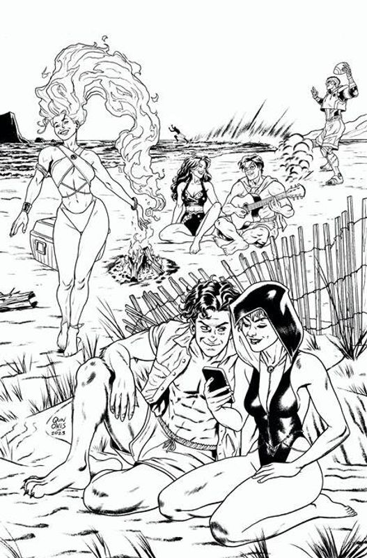 TITANS #2 CVR E JOE QUINONES SWIMSUIT CARD STOCK VAR