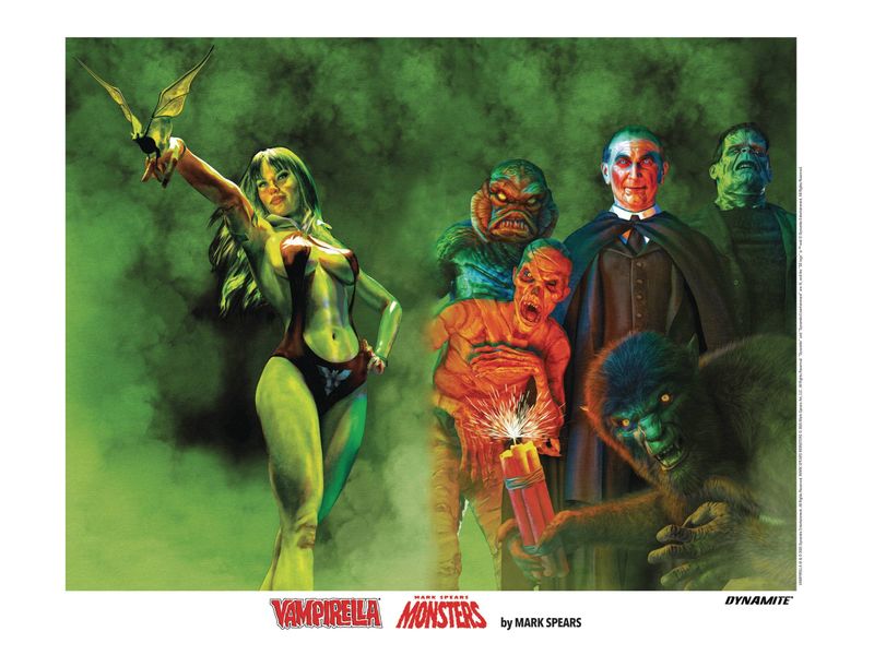 VAMPIRELLA MARK SPEARS MONSTERS LITHOGRAPH 