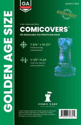 COMICARE GOLDEN PP RESEALABLE BAGS (PACK OF 100)