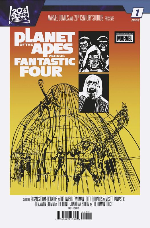 PLANET OF THE APES VS. FANTASTIC FOUR #1 PHIL NOTO MOVIE HOMAGE VARIANT