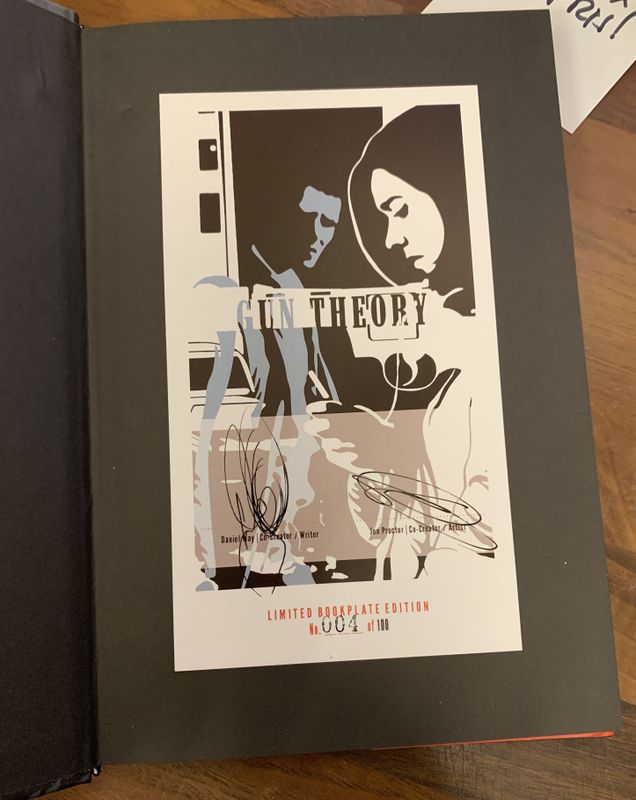 GUN THEORY HC Limited bookplate edition, signed by both creators # 4 of only 100