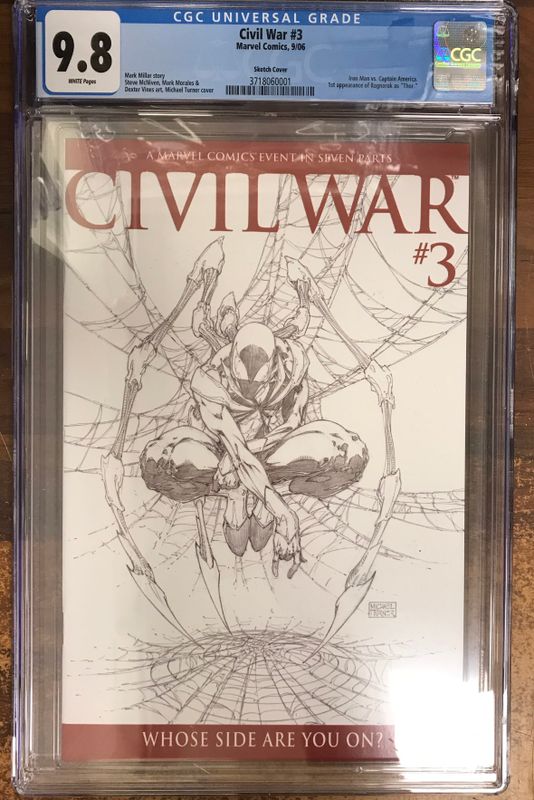CGC 9,8 CIVIL WAR #3