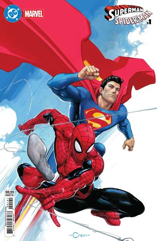 DC MARVEL SUPERMAN SPIDER-MAN #1 (ONE SHOT) CVR D CLAYTON CRAIN CARD STOCK VAR
