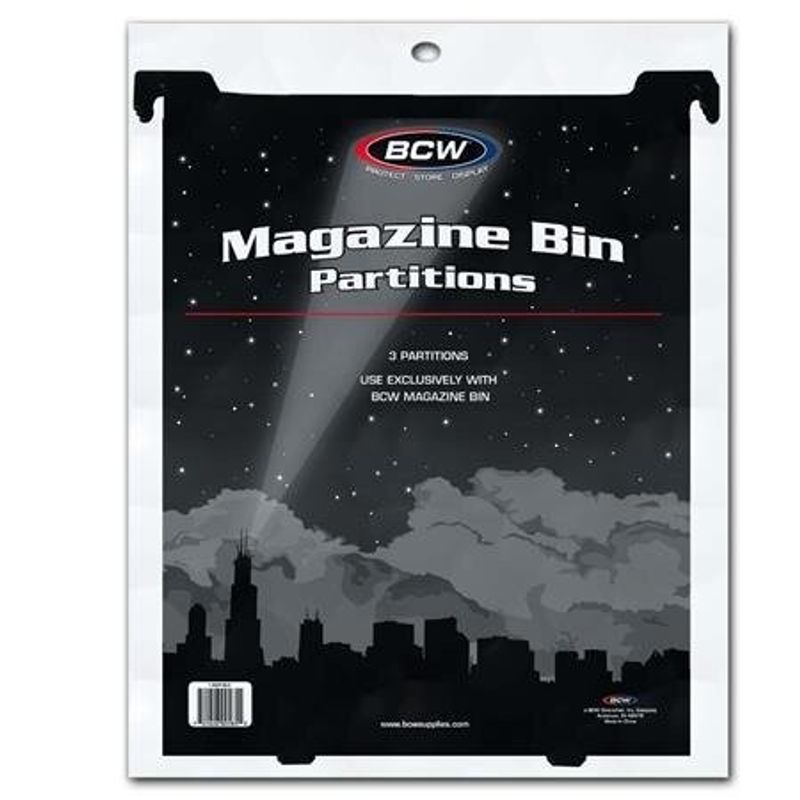 BCW MAGAZINE & DOCUMENT BIN PARTITION (3 PER PACK)