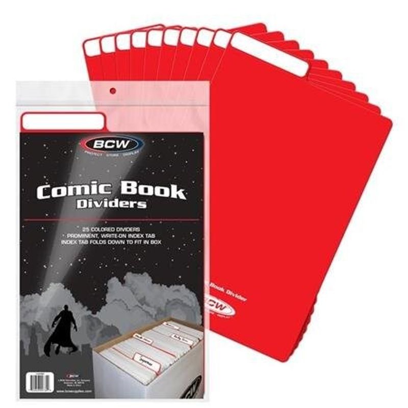 BCW COMIC BOOK DIVIDERS RED (25 PACK)