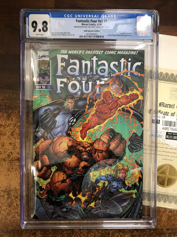 CGC 9,8 FANTASTIC FOUR #1 GOLD SIGNATURE EDITION