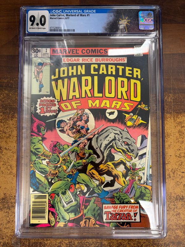 CGC 9,0 JOHN CARTER, WARLORD OF MARS #1 (NORTHERN COLLECTION)
