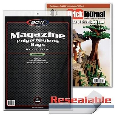 BCW RESEALABLE MAGAZINE BAGS (PACK OF 100)