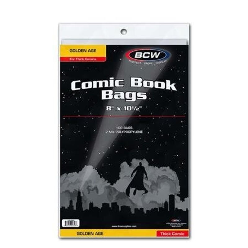 BCW GOLDEN COMIC BAGS THICK (PACK OF 100)