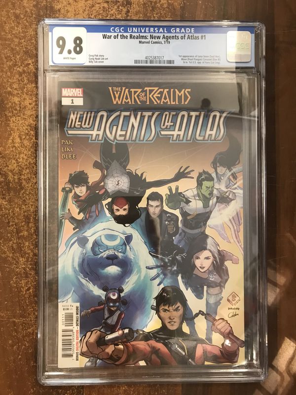 CGC 9,8 WAR OF THE REALMS: NEW AGENTS OF ATLAS #1