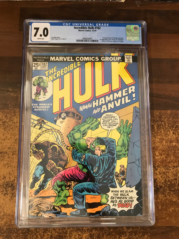 CGC 7,0 INCREDIBLE HULK #182