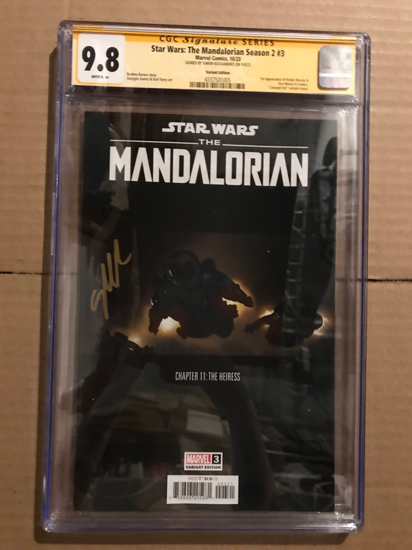 CGC 9,8 STAR WARS MANDALORIAN SEASON 2 #3 CONCEPT ART VARIANT *SIGNATURE SERIES*