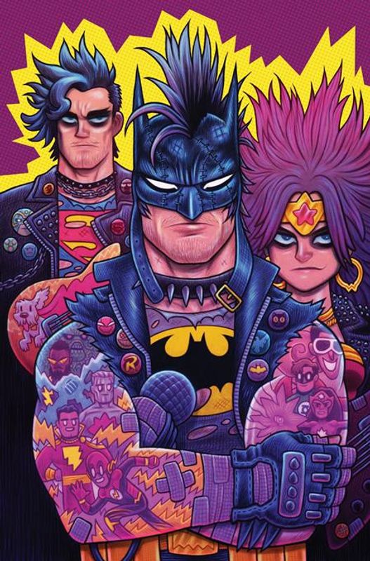 JUSTICE LEAGUE UNLIMITED #15 CVR G DAN HIPP PUNK ROCK CARD STOCK VAR (DC K.O.)