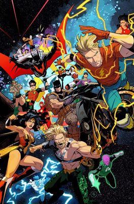 JUSTICE LEAGUE UNLIMITED #8 CVR A DAN MORA CONNECTING (WE ARE YESTERDAY)