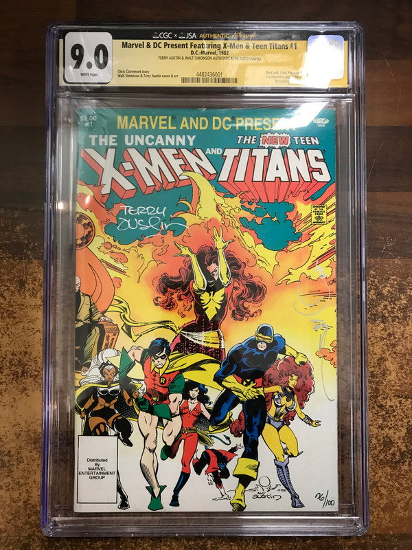 CGC 9,0 MARVEL & DC PRESENT FEATURING X-MEN & TEEN TITANS #1 *AUHENTICATED AUTOGRAPHS*