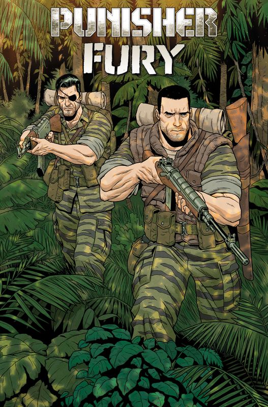 PUNISHER & FURY MAX BY GARTH ENNIS OMNIBUS VARIANT JACEN BURROWS COVER [DM ONLY]