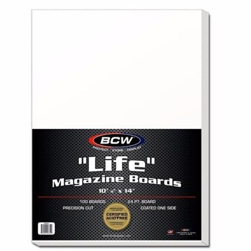 BCW LIFE MAGAZINE BACKING BOARDS (PACK OF 100)