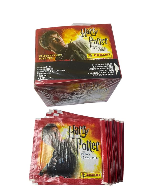 HARRY POTTER ALBUM STICKERS SEALED BOX WITH 25 EXTRA STICKER ENVELOPES