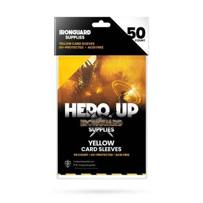 IRONGUARD CARD SLEEVES YELLOW 50CT