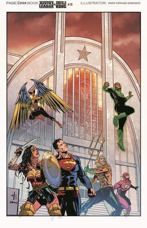 JUSTICE LEAGUE VS GODZILLA VS KONG #5 (OF 7) CVR A DREW JOHNSON