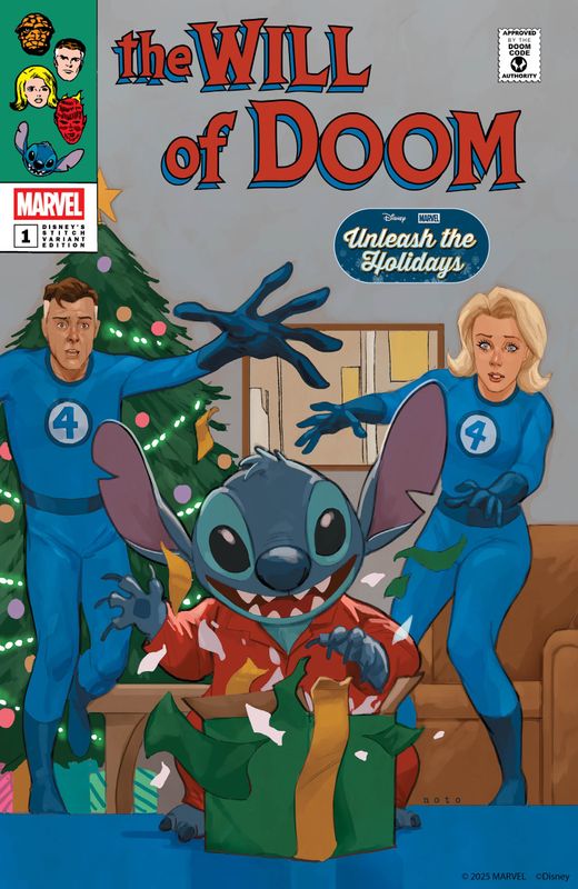 THE WILL OF DOOM #1 PHIL NOTO DISNEY STITCH UNLEASH THE HOLIDAYS VARIANT