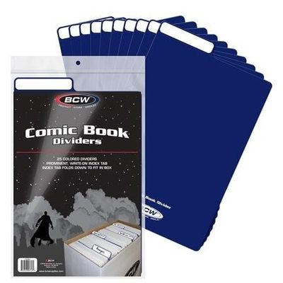 BCW COMIC BOOK DIVIDERS BLUE (25 PACK)