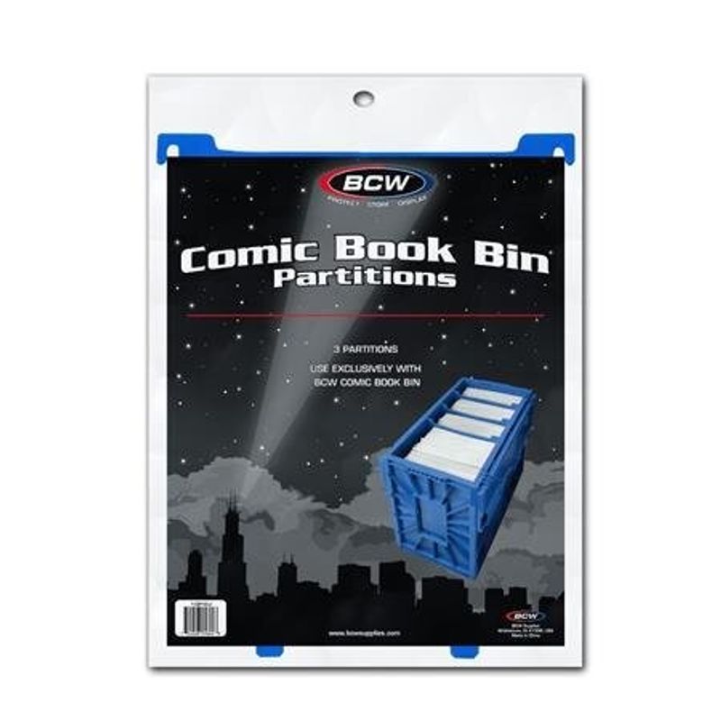 BCW COMIC BOOK BIN PARTITIONS BLUE (3 PACK)