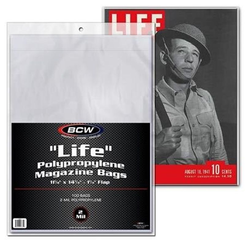 BCW LIFE MAGAZINE BAGS (PACK OF 100)