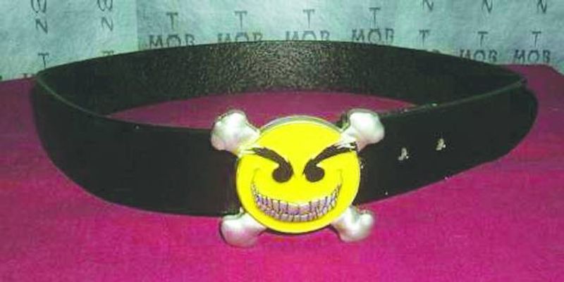 SMILEY BELT BUCKLE WITH BELT