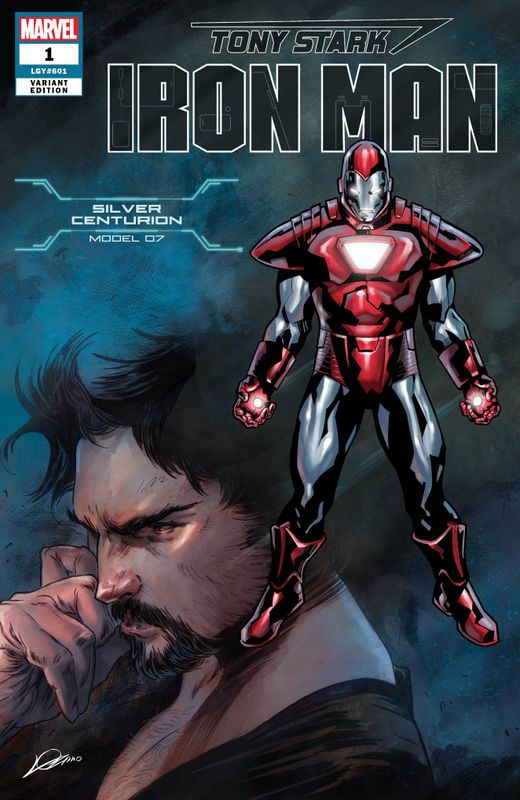 TONY STARK IRON MAN #1 SILVER CENTURION ARMOR VAR